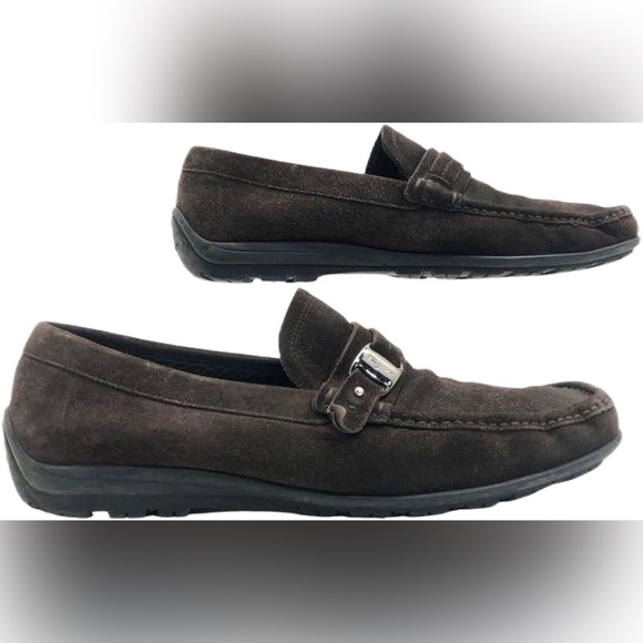 Salvatore Ferragamo Men\'s Brown Suede Slip On Penny Loafers Size 11 with COA main image 9